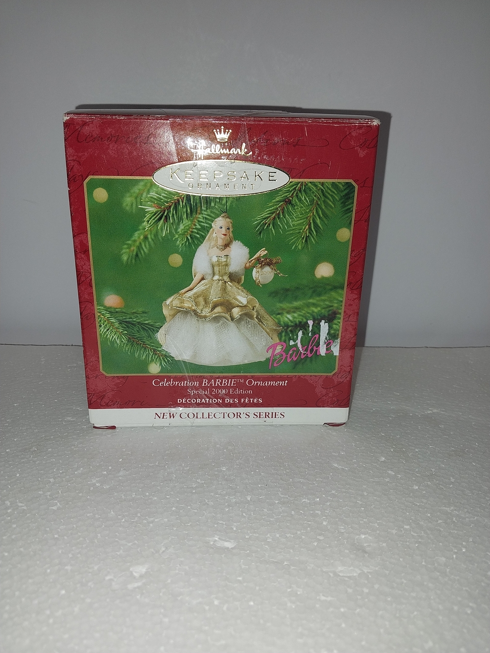 Hallmark Keepsake Celebration Barbie Ornament - Gold & White
